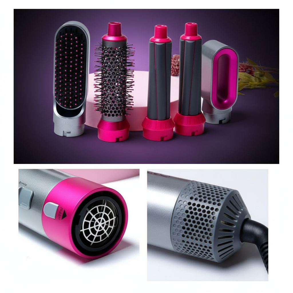 SECADOR Y CEPILLO 5 EN 1