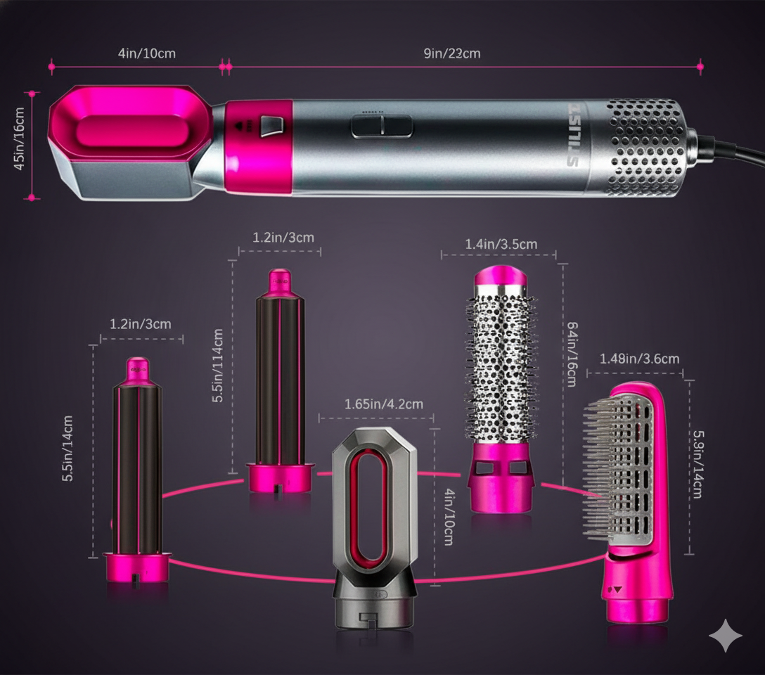 SECADOR Y CEPILLO 5 EN 1